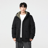 冬季暖标防风防寒白鸭绒连帽外套羽绒服情侣款B247-5322-p325，男装羽绒服，电商B247