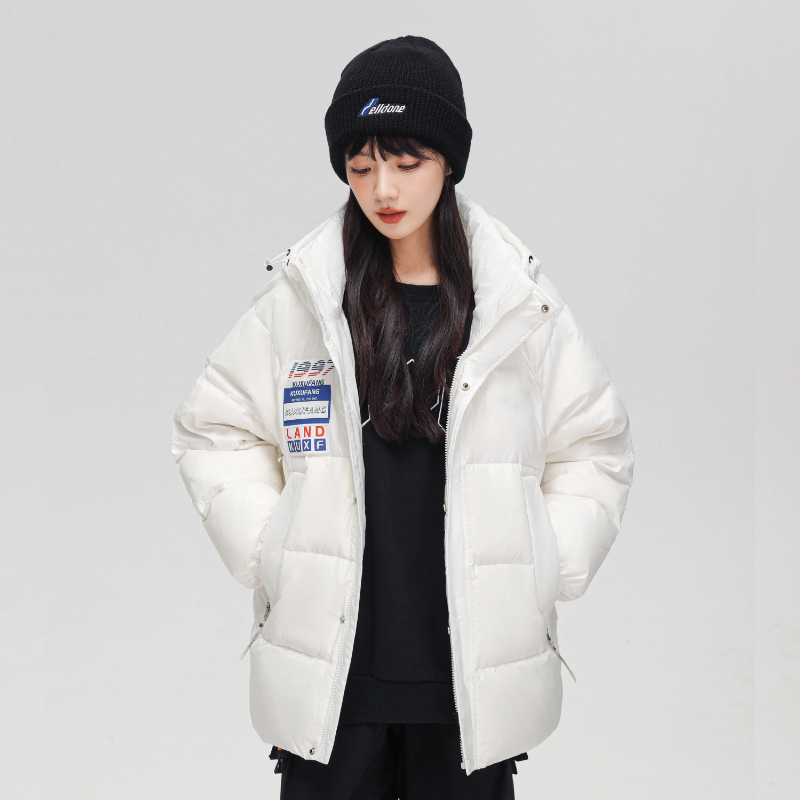 冬季防风保暖国标白鸭绒连帽外套羽绒服情侣款 无标B247-238-p145