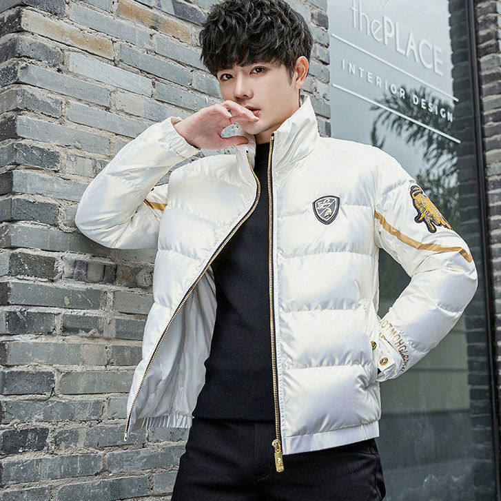 电商 B247冬季新款欧洲风帅气烫钻亮面抗寒保暖羽绒服潮9331-P190图片