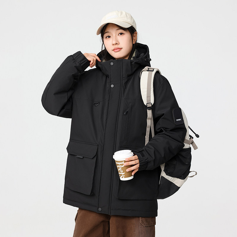 冬季暖标防风防寒白鸭绒连帽外套羽绒服情侣款B247-5322-p325,男装羽绒服,电商B247