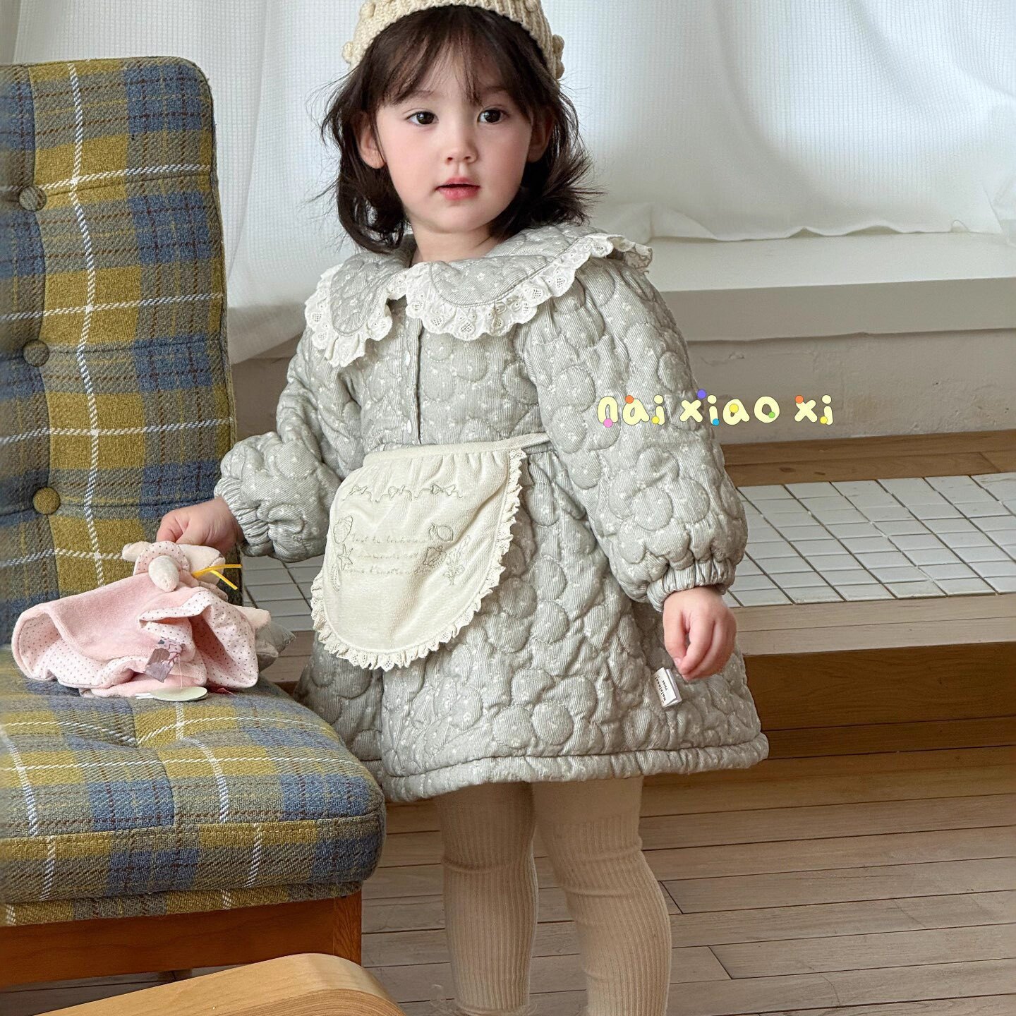 档口童装婴童奶小西品牌2025深秋款上新现货裙子NXX57056-1绿色