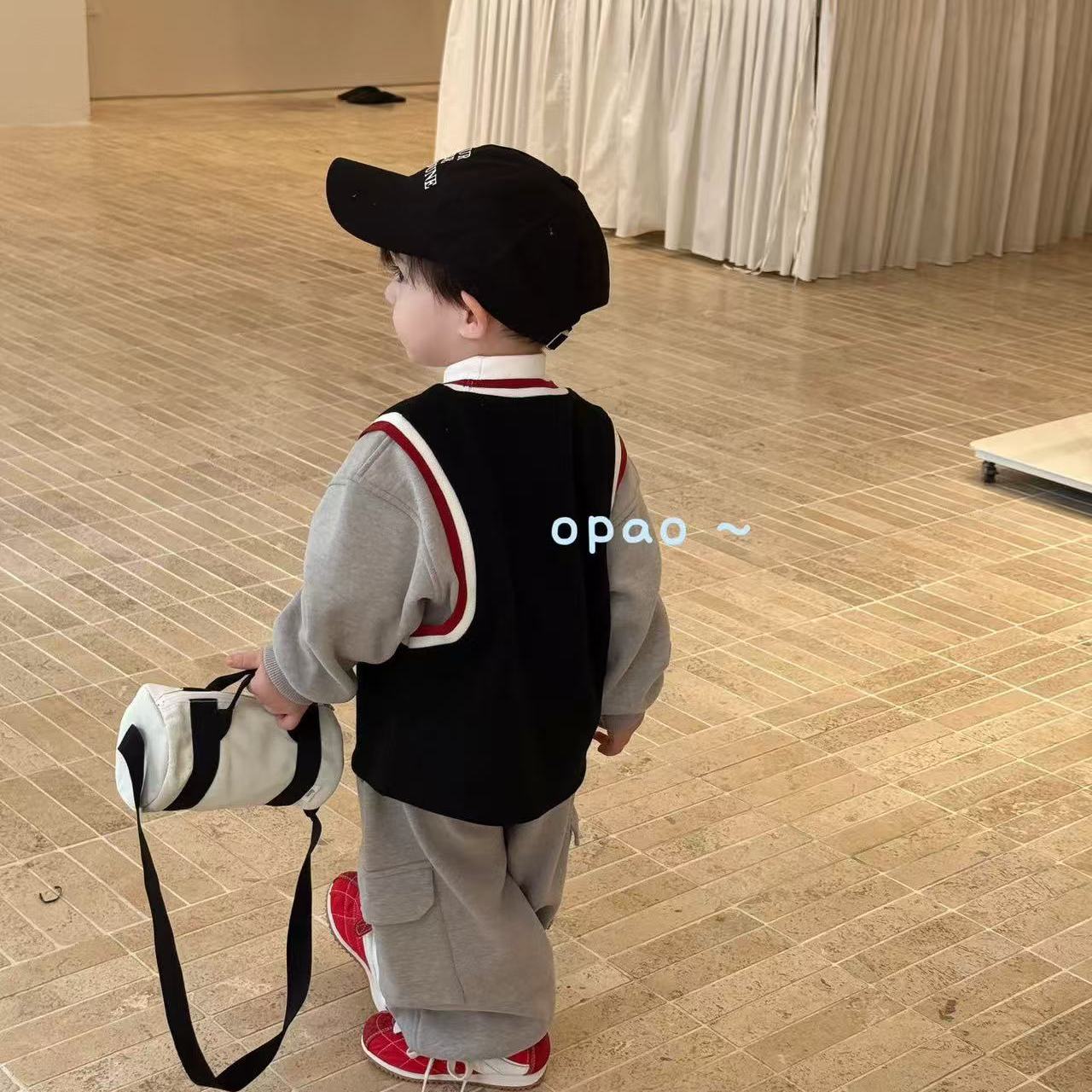 男童深秋装套装中小童洋气时髦潮