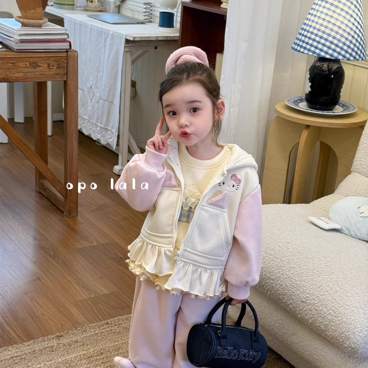 女童深秋款运动套装2025新款