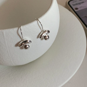 韩国S925纯银耳饰 ins蘑菇设计感小众耳环耳钩首饰可爱养耳洞女