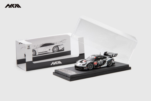 新品HKM 1:64 保时捷911GT3R 化骨龙涂装 合金汽车模型 收藏摆件