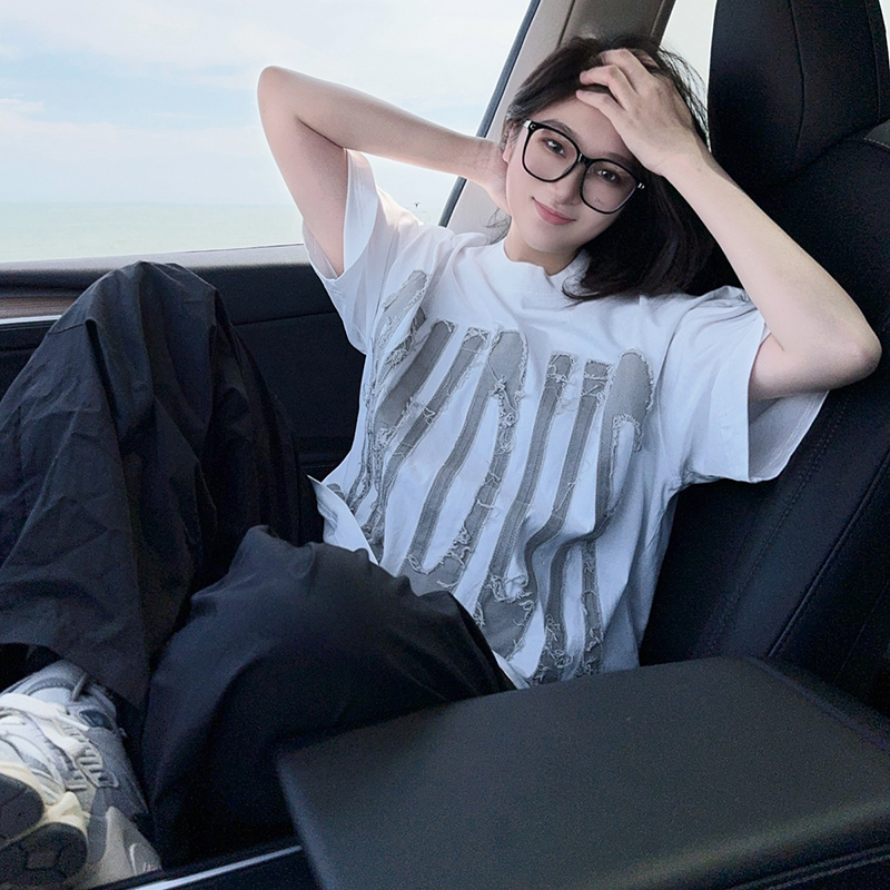 DYXY美式高街贴布字母短袖T恤