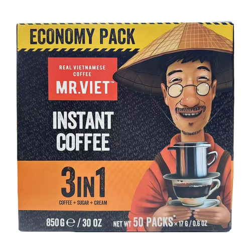 越南进口MR.VIET越南先生四合一卡布奇诺速溶咖啡50条三合一咖啡
