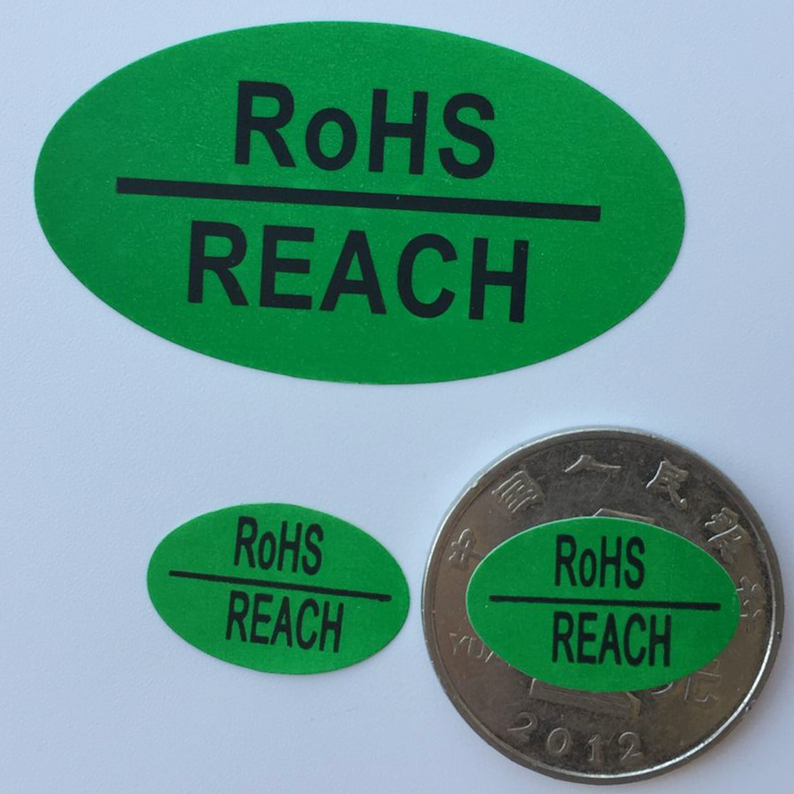 ROHSREACH绿色贴纸标签英文环保