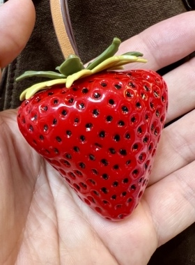 挂件可爱创意草莓挂饰女喜上莓梢莓有烦恼包包挂件大草莓车挂网红