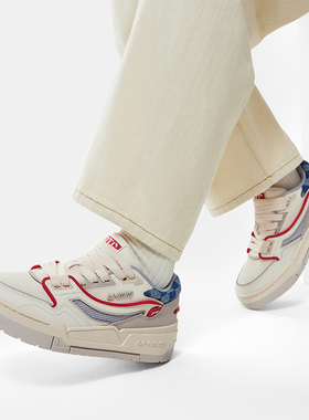 李宁2024新款001 BTC女子春经典休闲鞋减震回弹运动鞋AGCU036-B品