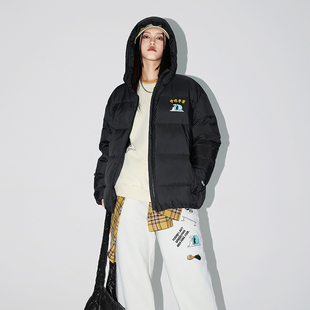 中国李宁系列羽绒服冬男女时尚 B品 潮流保暖宽松短羽绒服AYMU325