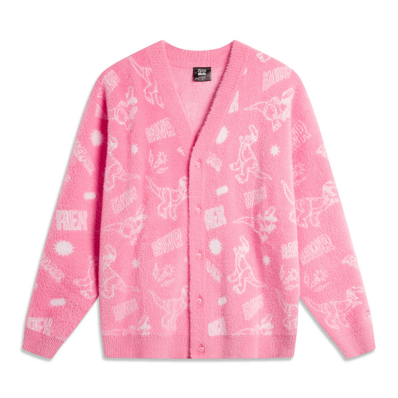 李宁编织衫男女款运动生活系列宽松开衫无帽编织衫AMBU214--B品