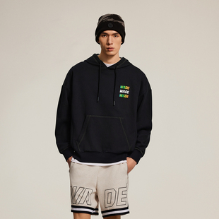 李宁韦德系列男子套头连帽卫衣轻盈透气时尚套头衫AWDU271-B品