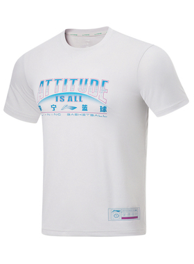 李宁男夏季篮球系列运动健身休闲百搭贴身型短袖T恤文化衫AHST299