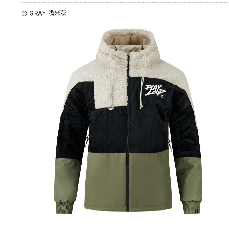 361°男装冬季新款保暖短上衣短棉服宽松外套男552241201Q