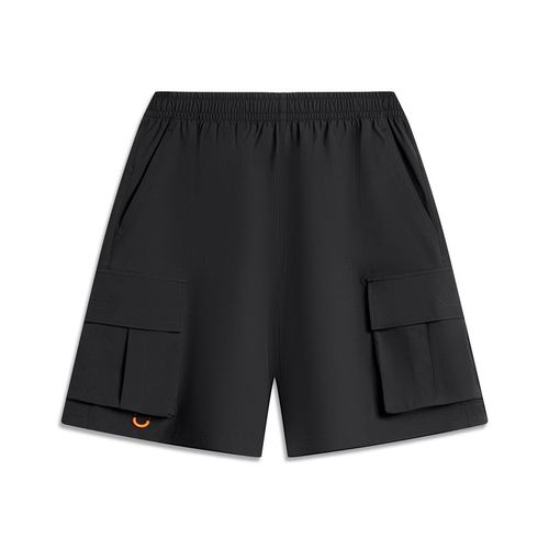 李宁工装短裤秋季新款时尚潮流男子速干休闲运动裤 AKSU517-B品