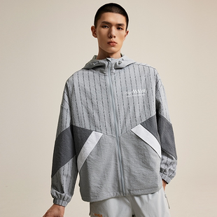 李宁韦德系列男子运动风衣防晒宽松型春款舒适外套AFDU399-B品