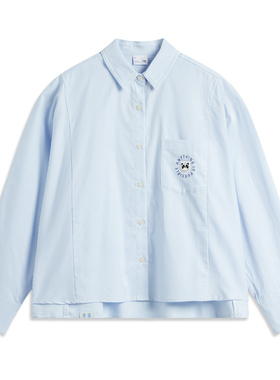 李宁衬衫女款秋运动潮流系列时尚透气宽松百搭休闲衬衫ASHU548B品