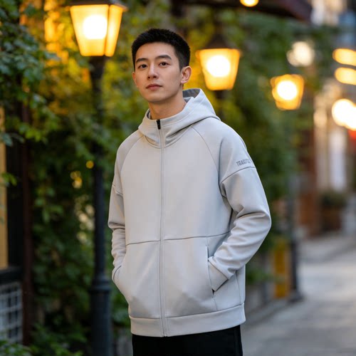 361°运动卫衣男针织连帽卫衣开衫休闲外套652444606