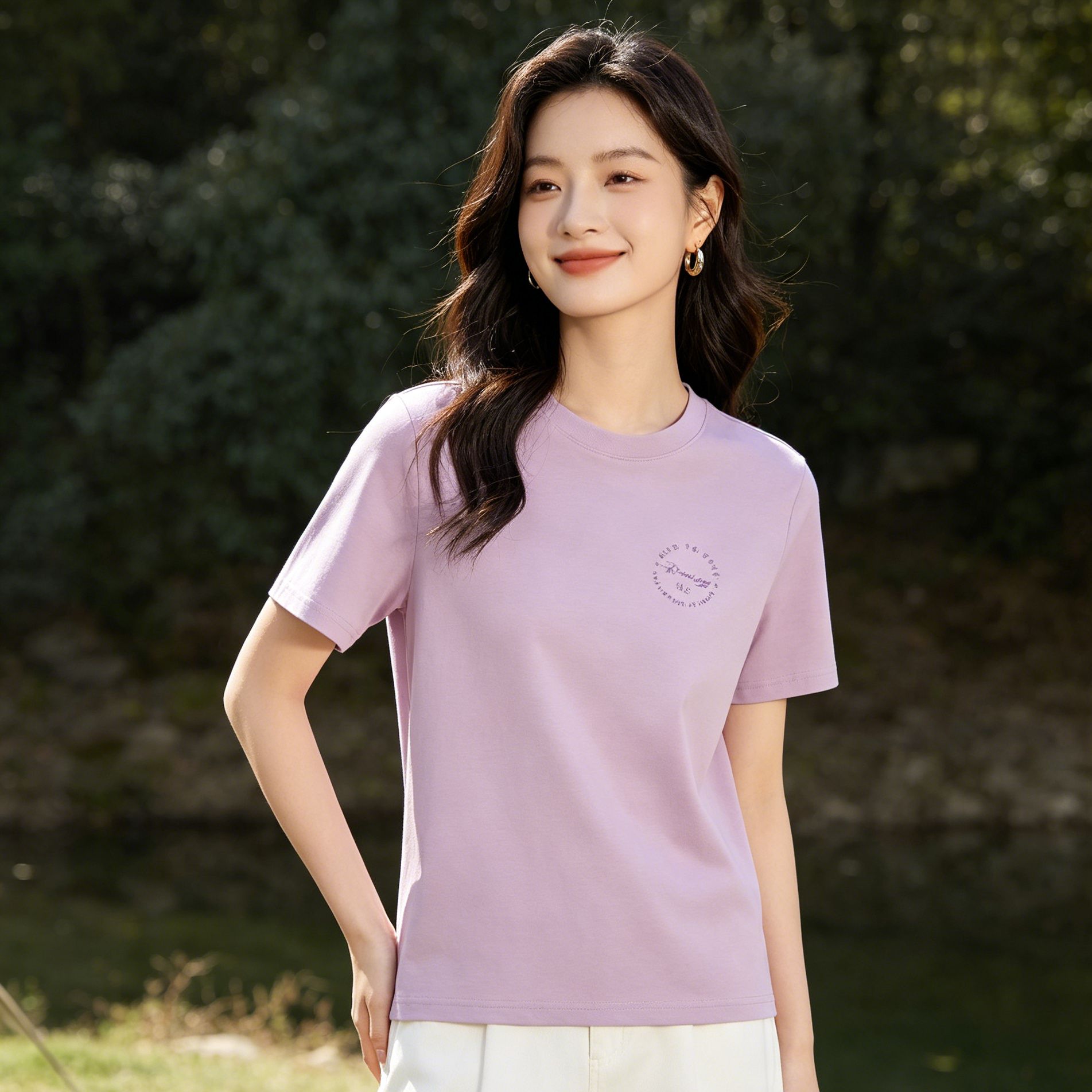 361°女子跑步运动衫新品2024夏季速干女式圆领短袖T恤562422101图片