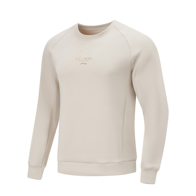 李宁2024春男子健身系列软弹套头无帽休闲卫衣AWDU105-B品