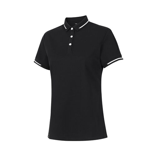 李宁女子舒适透气训练上衣常规休闲短袖POLO衫APLU206-B品