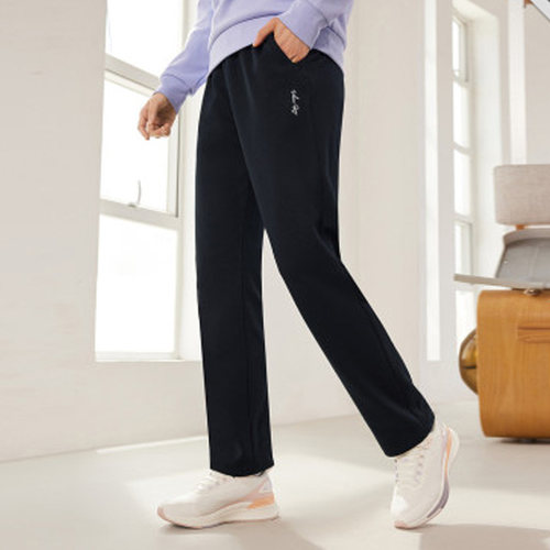 361°秋冬休闲加绒保暖女式运动裤简约平口针织长裤662344703