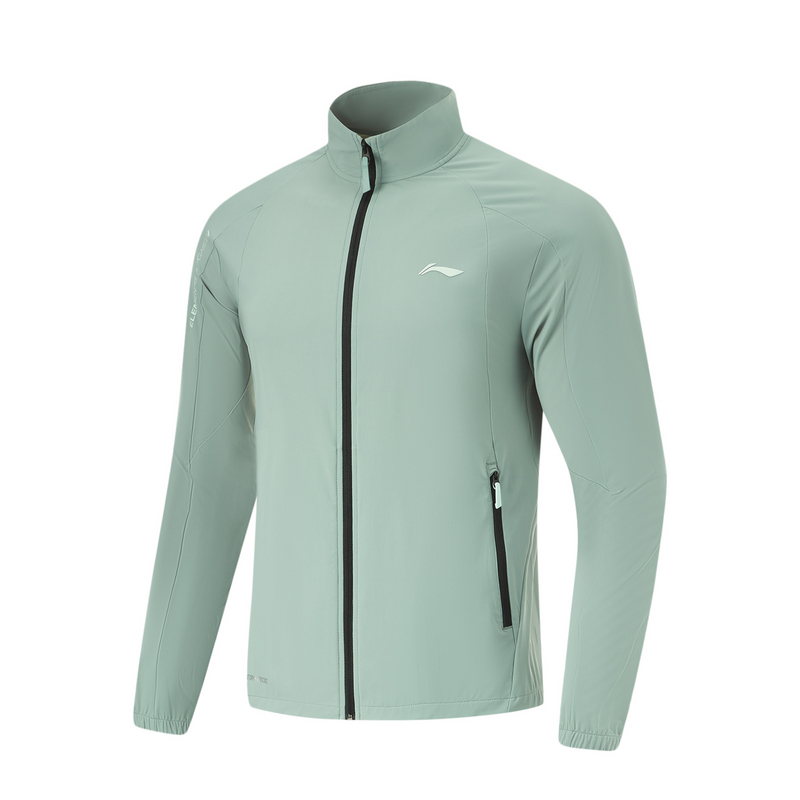 李宁健身系列男子针织风衣夏速干修身型运动外套AFDU415-3-B品