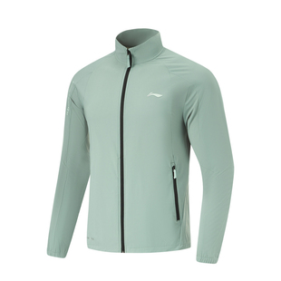 李宁健身系列男子针织风衣夏速干修身型运动外套AFDU415-3-B品