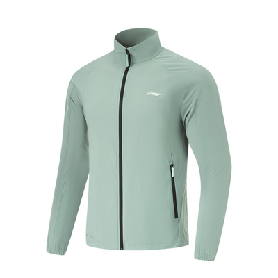 李宁健身系列男子针织风衣夏速干修身型运动外套AFDU415-3-B品