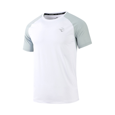 361度男子夏季休闲运动经典简约百搭常规圆领短T恤652424115