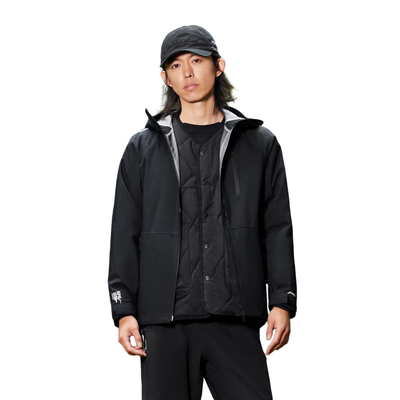 李宁2024秋新款男女CF万龙甲防护冲锋衣防水硬壳外套AEMU049-B品