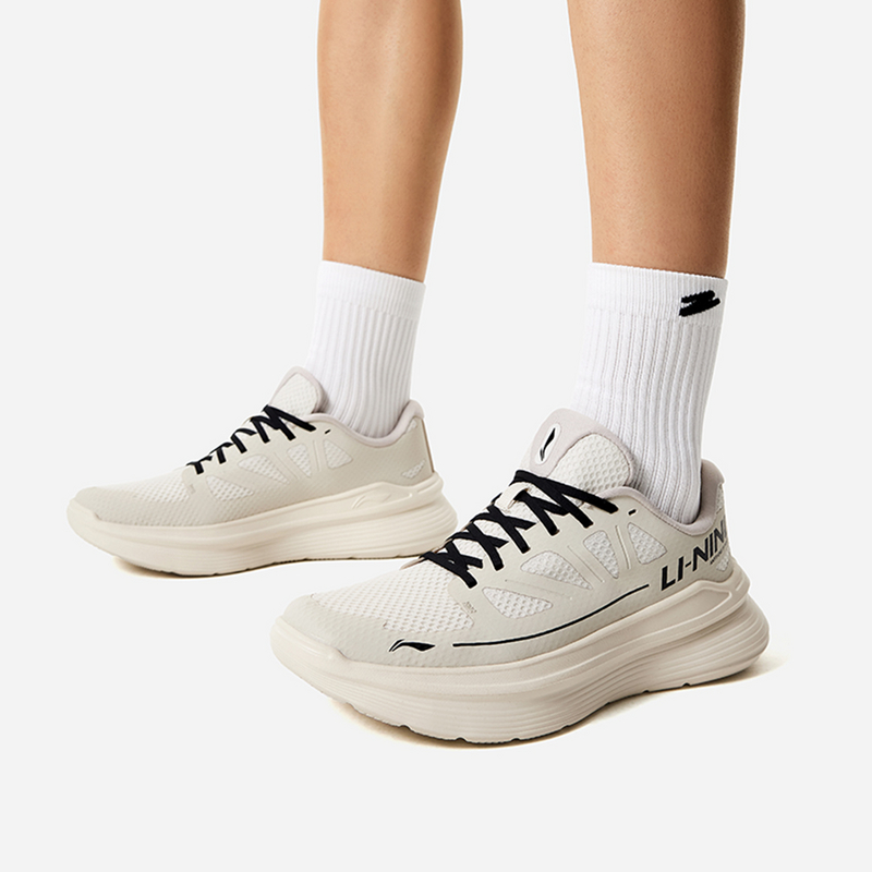 李宁凌越休闲慢跑鞋男反光透气百搭防滑缓震保护跑鞋ARSU097-B品