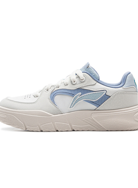 李宁2024秋季新款女舒适软弹潮流百搭低帮防滑休闲鞋AGCU582-B品