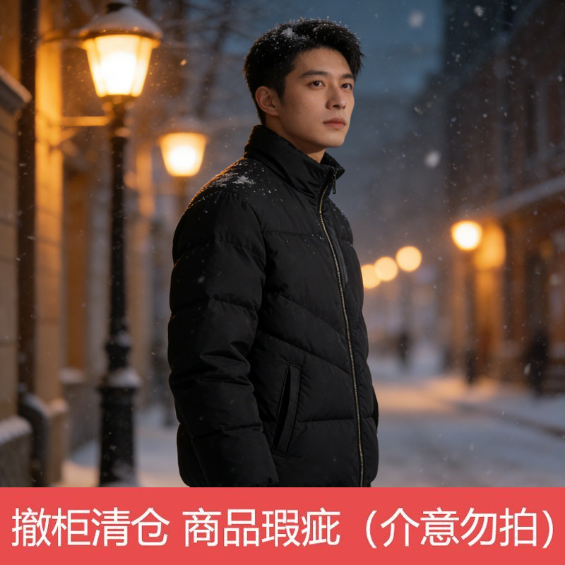 瑕疵清仓 361&deg;羽绒服夹克男装冬季防风运动短款厚外套552444306