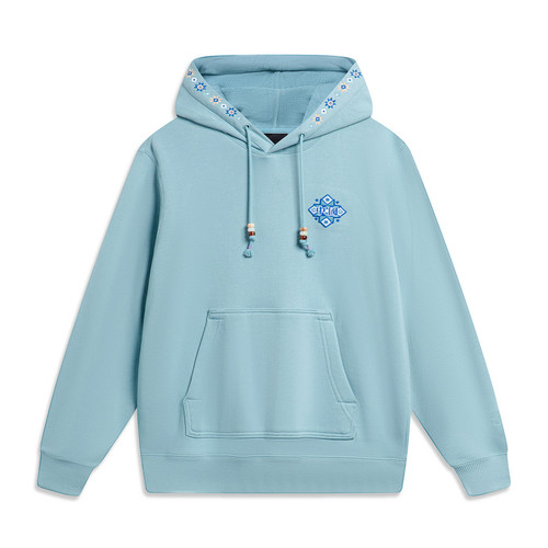 李宁卫衣运动潮流时尚系列男秋冬棉质套头连帽运动服AWDTE33-B品