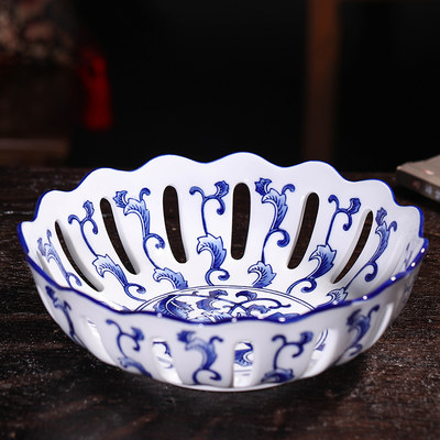 水果盘景德镇陶瓷器新中式古典