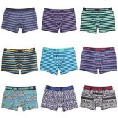 平角裤 不干了赔钱处理外贸男士 环保印花纯棉u凸高腰胖子大码