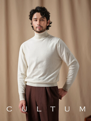 Кашемировый трикотажный свитер, рубашка