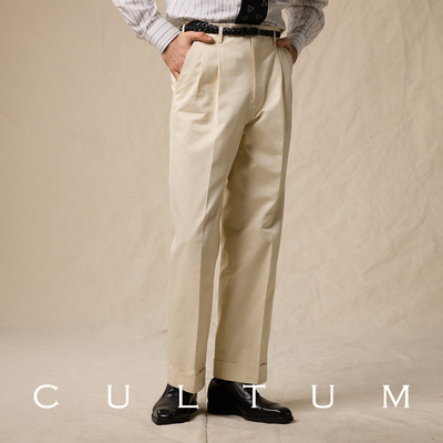 CULTUM春夏全棉轻薄透气好莱坞裤