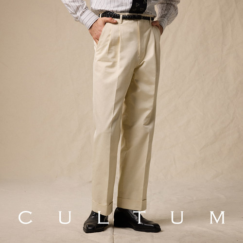 CULTUM春夏全棉轻薄透气好莱坞裤