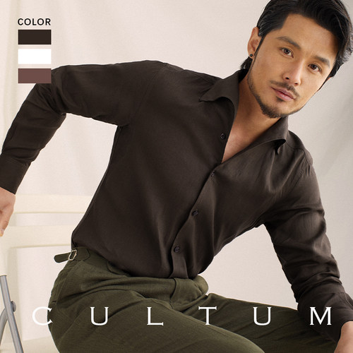 CULTUM绅士一片领衬衫薄