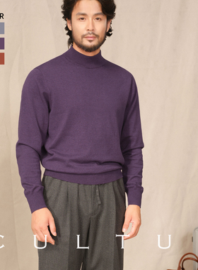 【山羊绒保暖亲肤】CULTUM秋冬针织衫半高领毛衣男内搭长袖打底衫