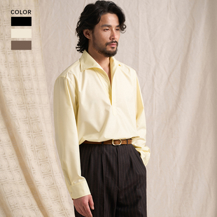 男 CULTUM半开襟一片领超细旦莫代尔休闲衬衫 丝滑凉感天花板