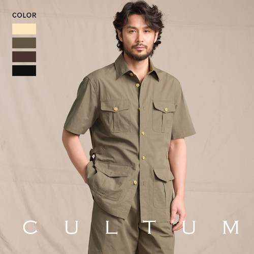 CULTUM衬衫春夏短袖猎装夹克宽松