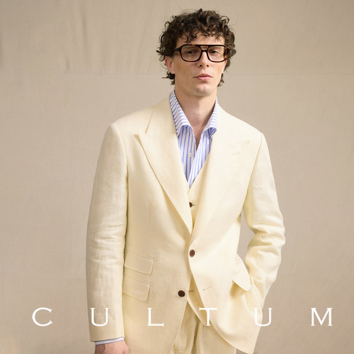 CULTUM100%亚麻西服套装春夏