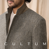 外套男 那不勒斯秋冬休闲西装 96%羊毛粗纺钢花呢 CULTUM意式