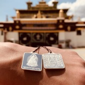 挂件 金银铜多款 西藏桑耶 莲师降魔印吊坠莲花生大士项链护身符