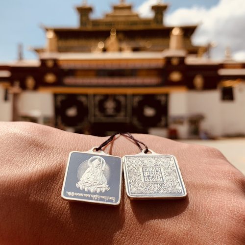 西藏桑耶莲师降魔印护身符金银铜