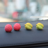 稀奇古怪车载摆件可爱荔枝汽车中控台装 榴莲忘返 饰 新车礼物